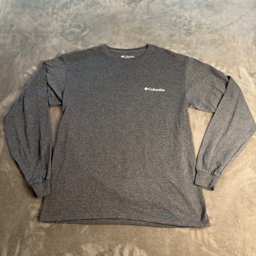 Columbia Mens Long Sleeve Graphic T Shirt More Hiking Less Drama Gray M‎